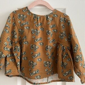 Zara Kids Brown Floral Blouse